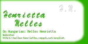 henrietta melles business card